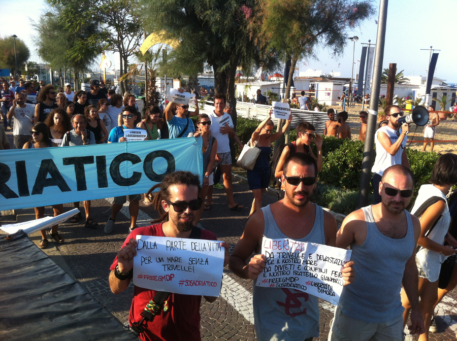 Rimini 29-08-2015 - Marcia #NoTriv contro le trivelle in Adriatico