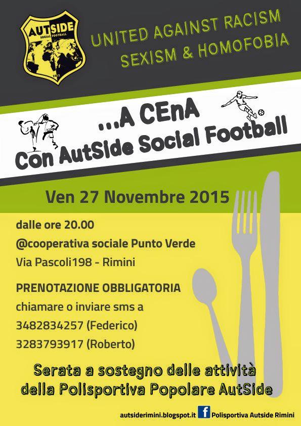 Cena AutSide Social Football 27 Novembre